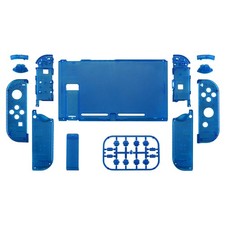 Switch replacement case shell clear blue
