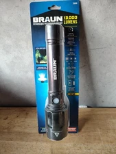 Braun 13,000 Lumens Rechargeable Waterproof Flashlight
