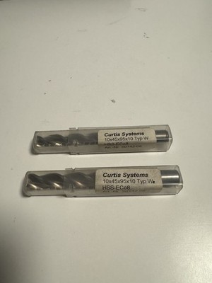2 x Curtis Systems Fräser 10×45×95×10 Typ W HSS-EC08 Neu OVP 10mm