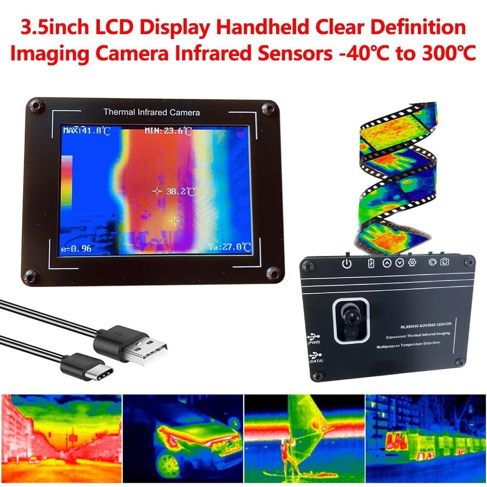 Cámara de imágenes de definición clara portátil sensor infrarrojo Tes pantalla LCD de 3,5 pulgadas