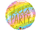 Qualatex 18 Inch Round Foil Balloon - Let'S Party Stripes
