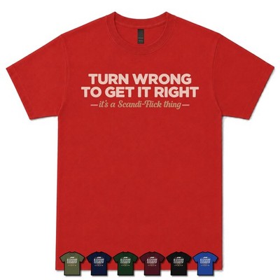 TURN WRONG TO GET IT RIGHT SCANDI-FLICKER T-SHIRT scandinavian flick|drifting
