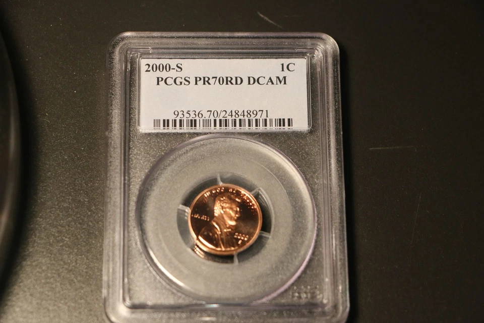 2000 S 1C Lincoln Cent PCGS PR70DCAM New Century Coin in Light Blue PCGS Holder - Image 2 of 4