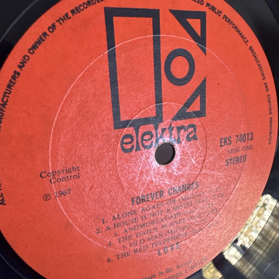 LOVE FOREVER CHANGES VINYL LP ELEKTRA BIG E ORANGE LABELS UK 1967 PRO CLEANED - Image 4 of 4