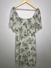 Asos NWT Pleated Floral Midi Dress Off Shoulder Flowy Spring Summer Easter US 6