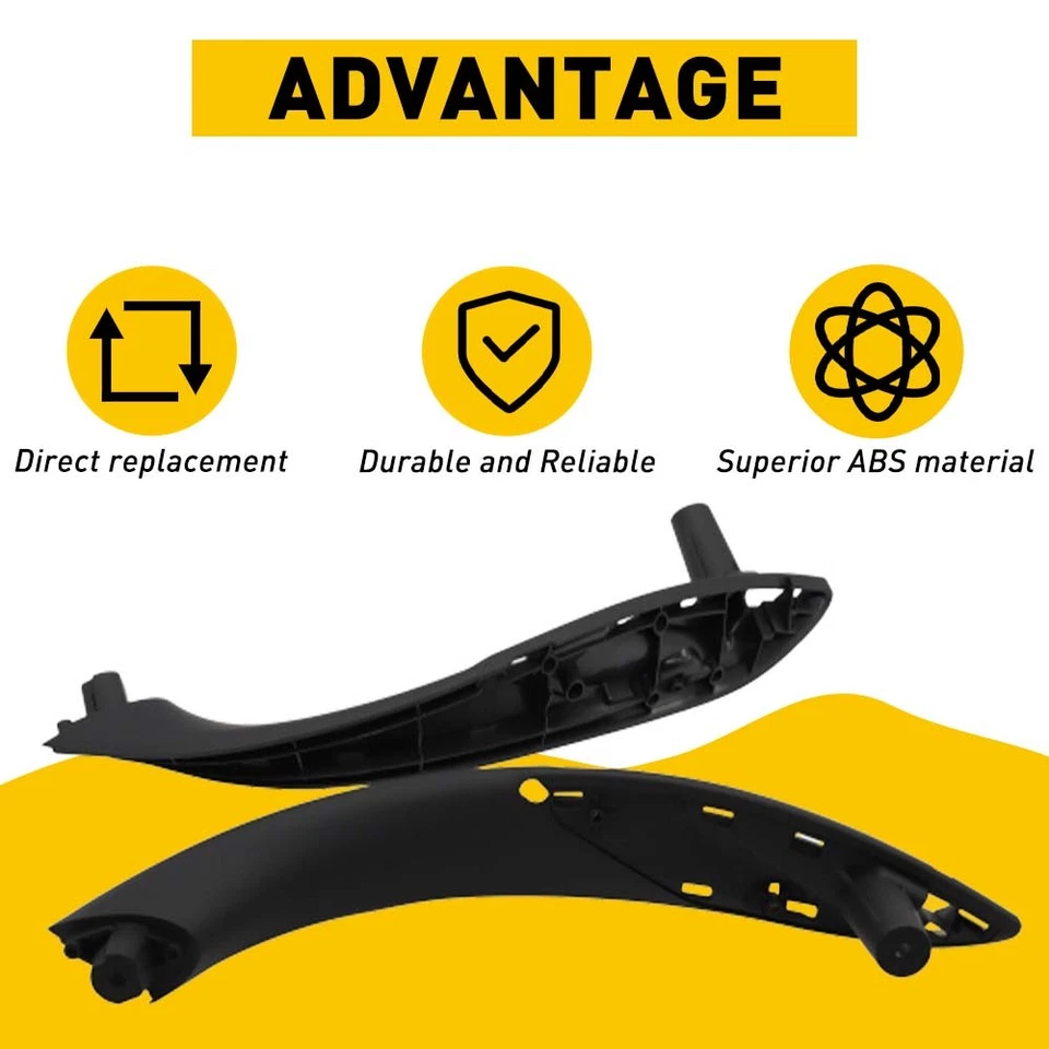 2X Apoyabrazos de manija de puerta interior negro para BMW 428i 2014-2016, 428i xDrive Base Foto 4 de 4