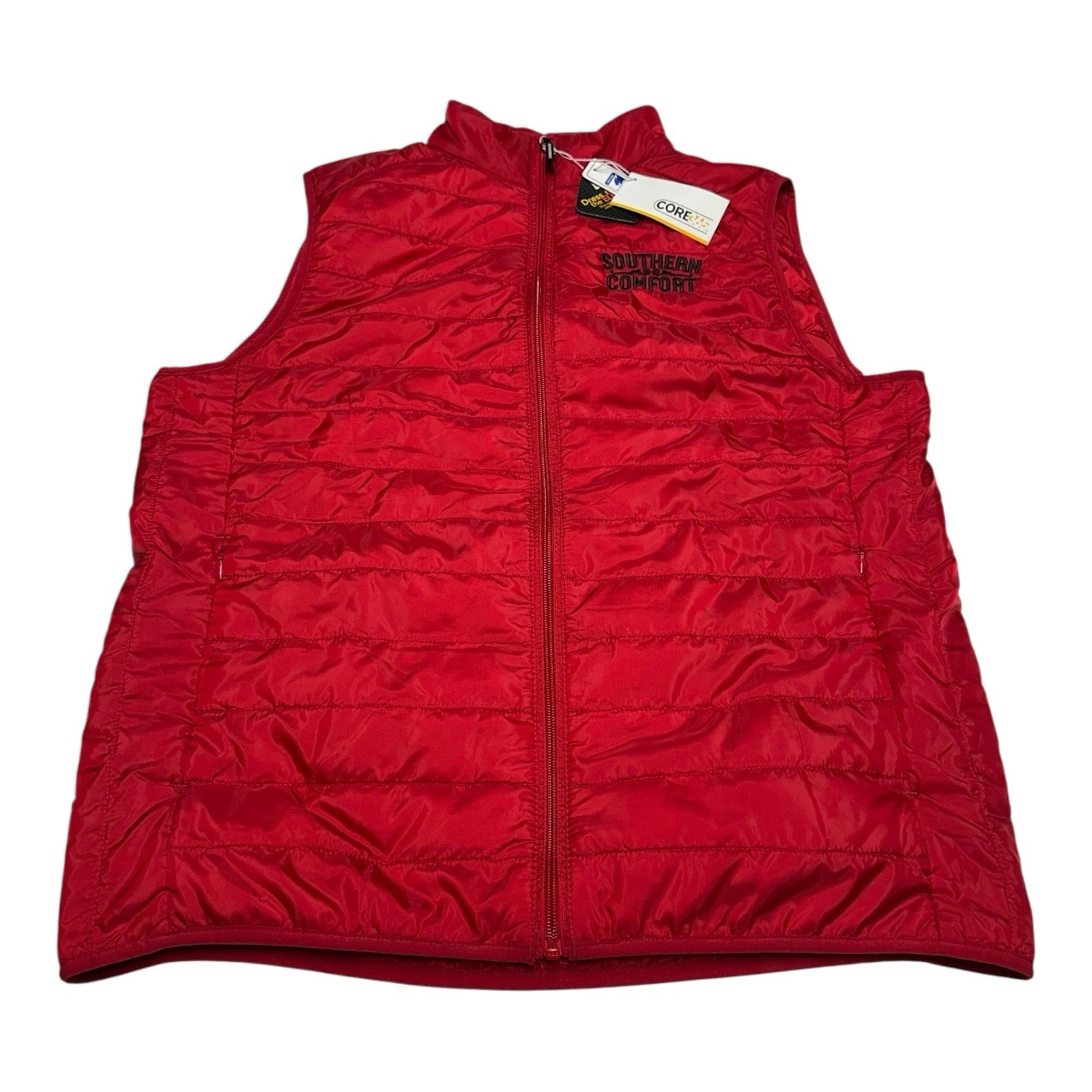 Core 365 Warm Logik Vest Mens Sz M Red Southern Comfort Full Zip Lined Pockets
