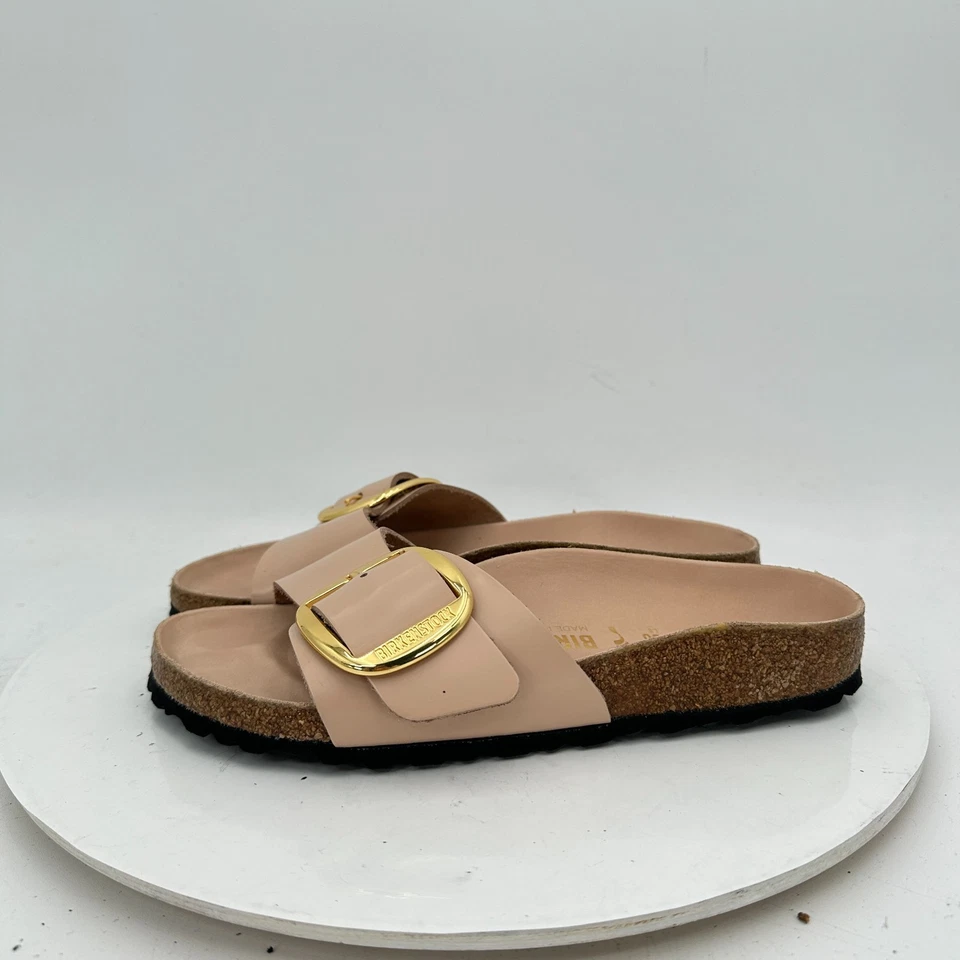Sandalia Birkenstock Madrid Mujer Talla 5 Cuero Rosa Dorado Hebilla Grande Deslizable Foto 2 de 4