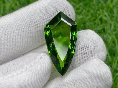 EGL Certified 70.60 Ct Fancy Cut Brazilian Natural Green Topaz Loose Gemstone