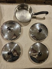 Farberware Padella vintage in acciaio inox rivestita in alluminio e 4 coperchi varie misure