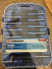 JOBSMART 15-Piece Precision Screwdriver Set - Chrome Vanadium Steel - New Dwk169