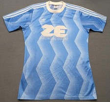 Vintage 80's Adidas Soccer Football Template Shirt Jersey Men's Size Large Blue