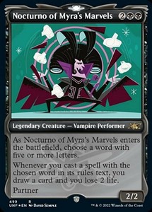 Nocturno of Myra's Marvels Showcase Galaxy Foil Unfinity #499