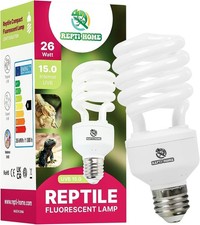 UVB Reptile Light 15.0, 26W Intense UVA Bulb for UVB15.0 26W, White