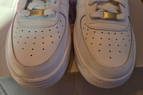 Nike Kids Air Force 1 LE (GS) Sneaker, Kids, White/White DH2920-111 Size 7y - Picture 8 of 13