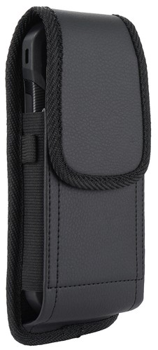 Cuir Noir Étui Pochette Ceinture Harnais Métal Clip pour Zèbre TC21 TC22 TC26 - Photo 7 sur 7