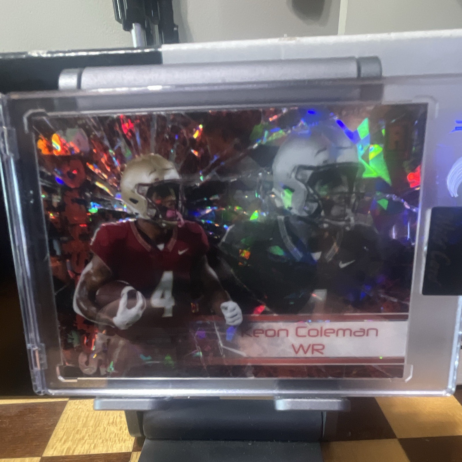 Wild Card 2023 Alumination Keon Coleman Smashing #AS-KC Red Rainbow Foil /25