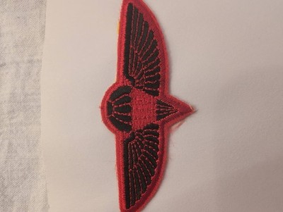 Israel Army IDF Paratrooper Jump Wings Patch Red Black Embroidered