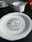  Antique 1920s EPIAG Czech"Longfellow Story / Pilgrim" 4-Piece Cup & Plate Set — photo 5