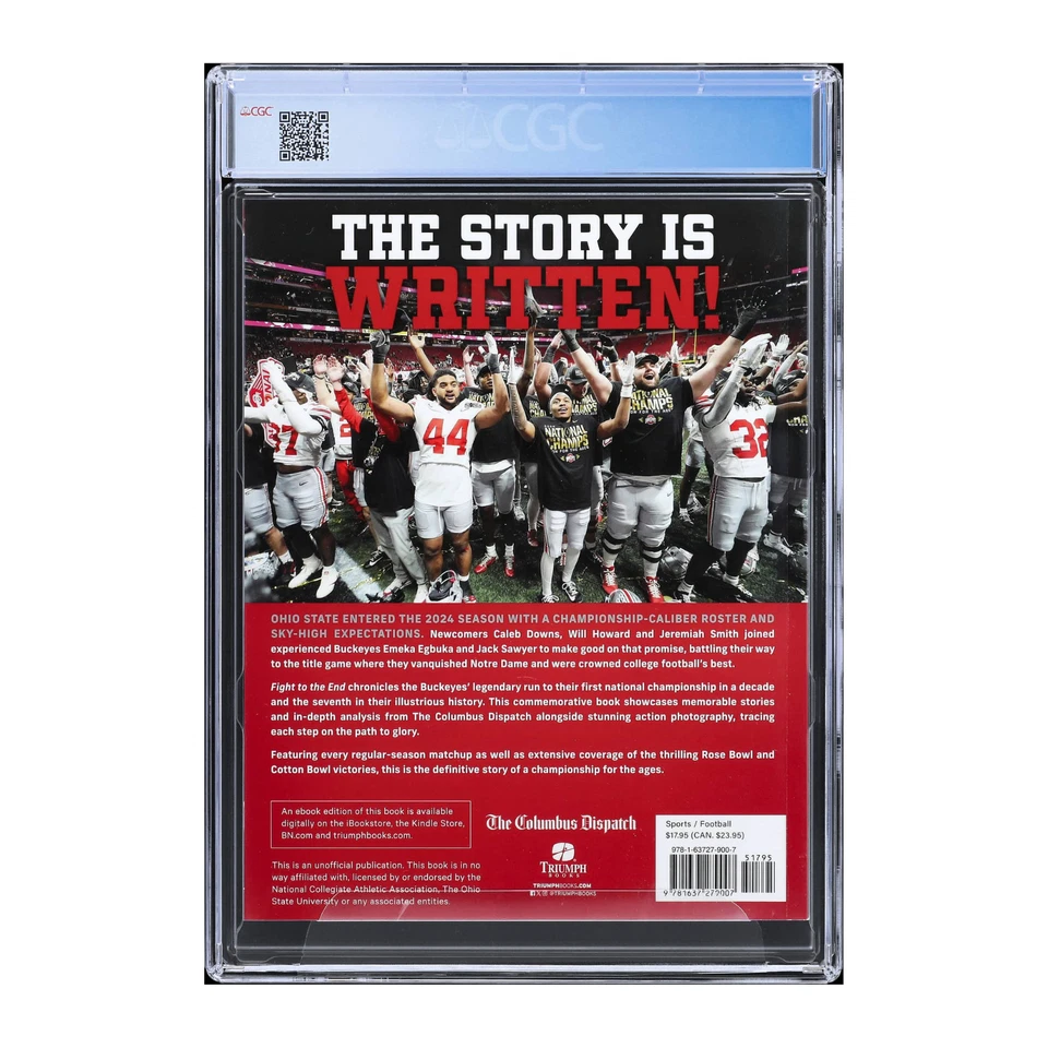 Ohio State Buckeyes Rare Cover 2025 National Champions CGC 9.8 Pop 2 None Higher - Image 2 of 2