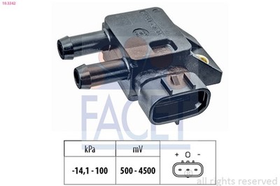 2x Sensor Abgasdruck FACET 10.3342/2x für FIAT FULLBACK Pick up KT0T 4x4 HYUNDAI
