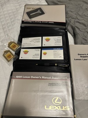 1999 LEXUS LX470  Owner Manual, Key Code Key, Supplement Manual Case, Key Chains