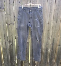 VTG Carhartt Relaxed Fit Print Tag Work Pants Size - 34 X 32 Thrashed