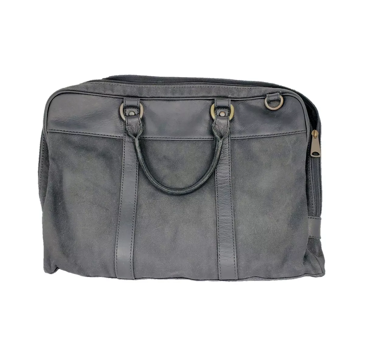 FOSSIL BLACK MESSENGER LAPTOP BAG with shoulder strap canvas