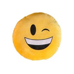 Wink Cara Amarillo Emoji Almohada Cojin De Felpa Sonriente Emoticono De Telefono Celular Juguete Winky Ebay