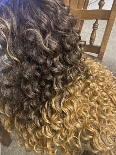 LOVSOUL 13x6 Omber Brown to Blonde HD Glueless Curly Lace Fronta Human Hairl Wig - Picture 3 of 7