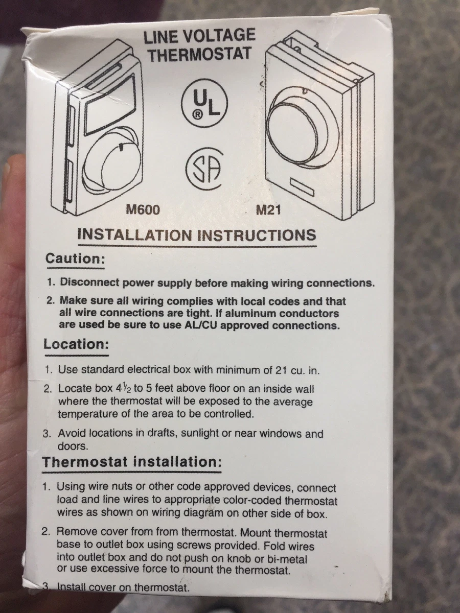 Marley M601W Line Voltage Thermostat- New | eBay
