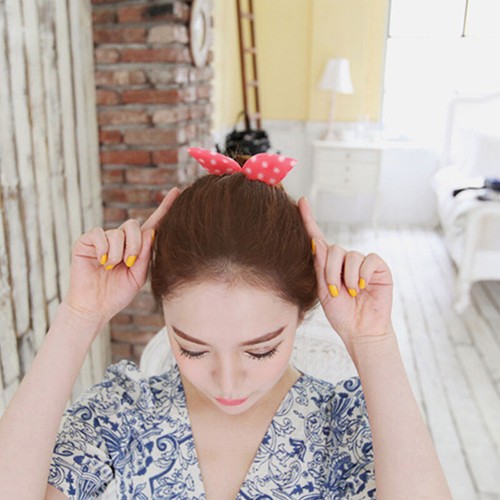 Rabbit Bunny Ears Sponge Clip Foam Curl Donut Twist Hair Bun Maker Tools - Picture 8 of 25