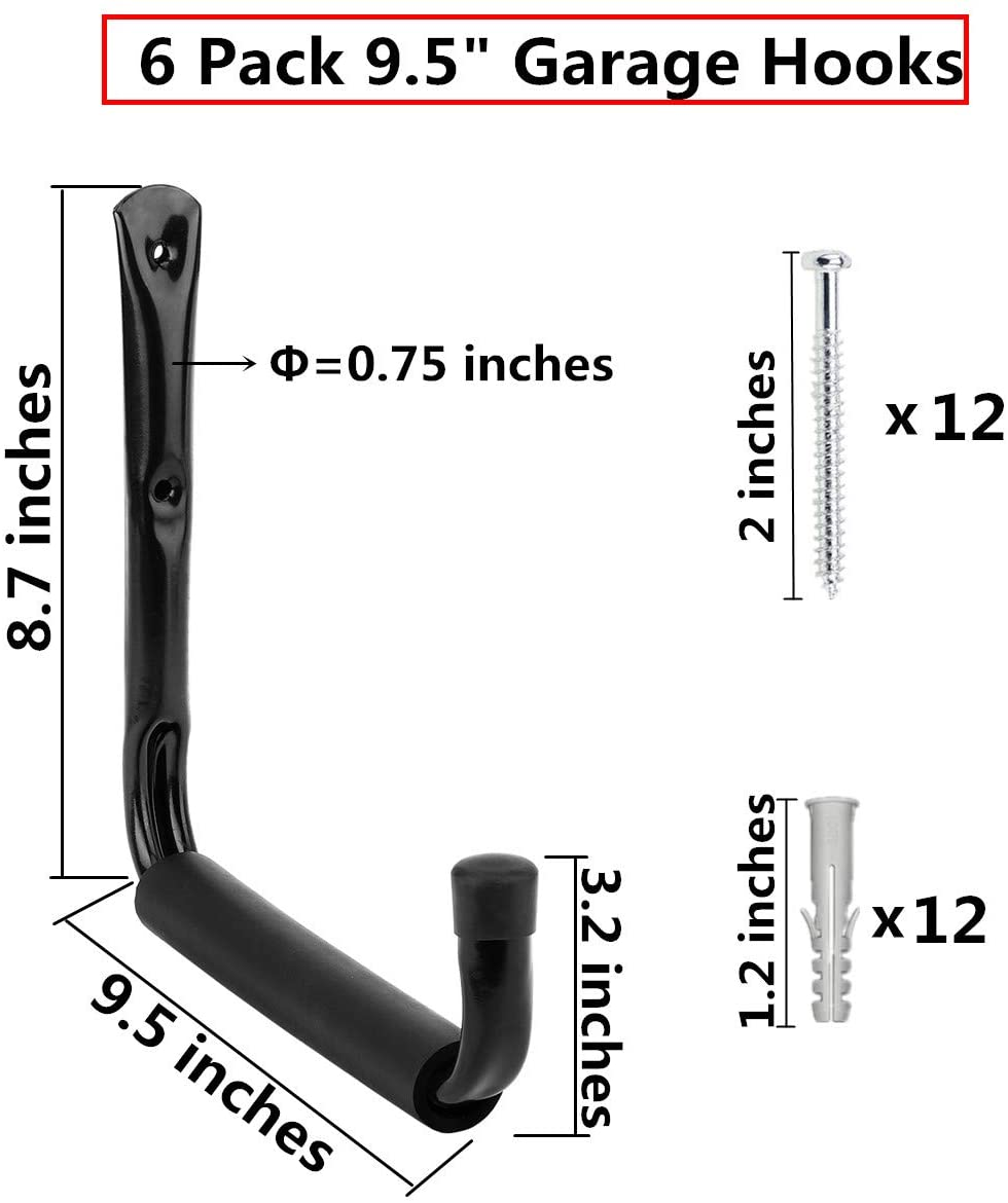 Wall Hook AOBEN Garage Hooks Heavy Duty, Steel Garage Storage