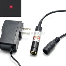 Focusable 650nm 50mW Red Dot Laser Diode Module Locator 12x55mm w/5V Adapter