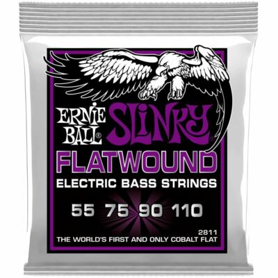 Saiten E-Bass Ernie Ball Power Slinky Flatwound 2811 055-110 Bass Saiten NEU