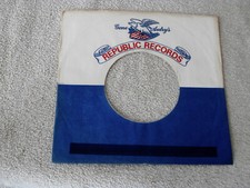 COMPANY SLEEVE VINTAGE RARE REPUBLIC RECORDS NEAR MINT COPY