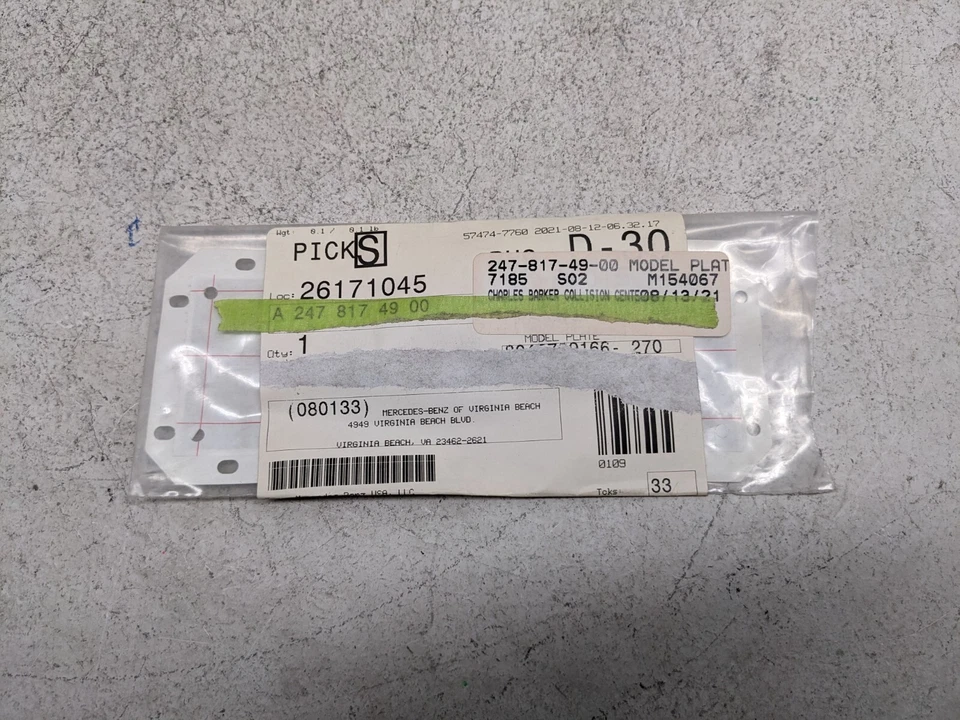 Mercedes-Benz A43 AMG emblema lateral izquierdo nuevo original OEM A2478174900 2020 - 2022 Foto 3 de 4