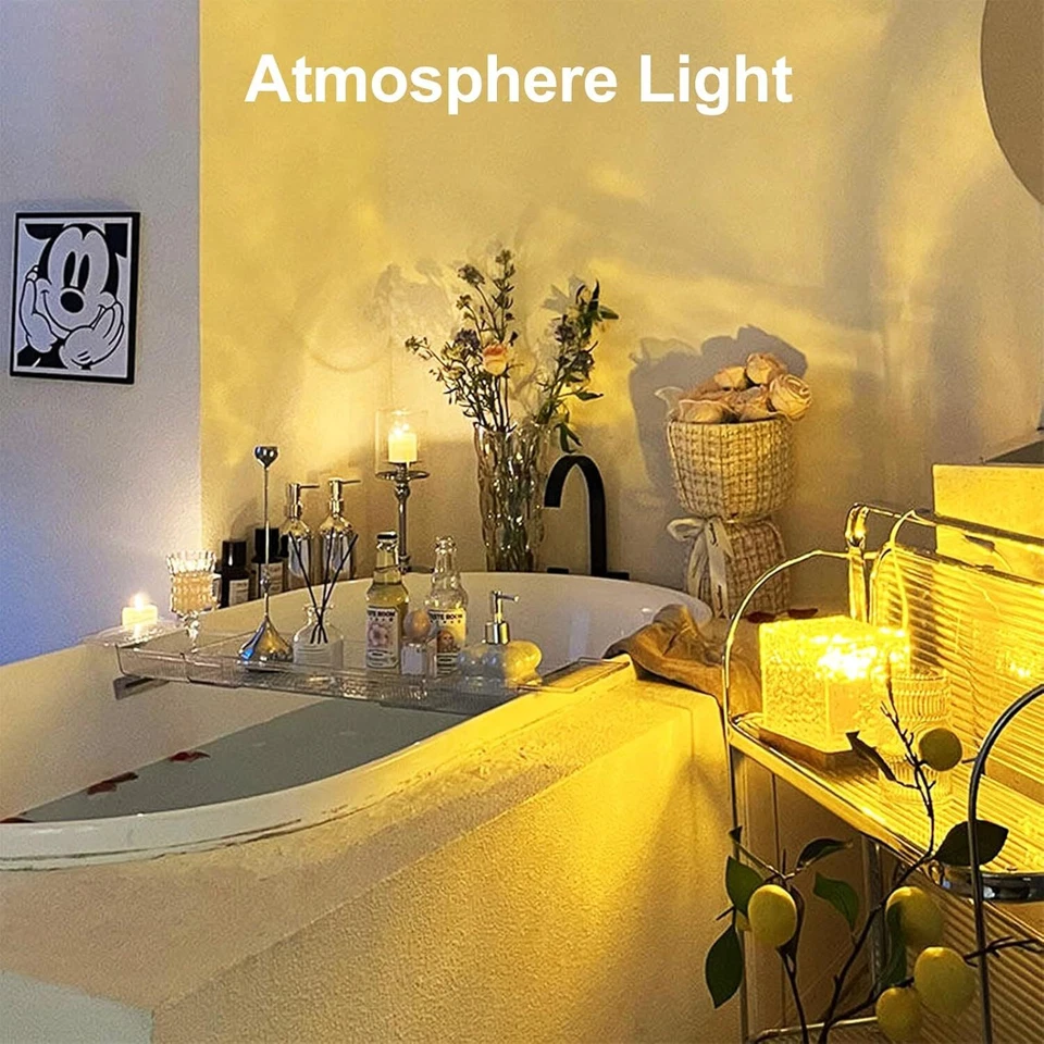 Proyector de ondas oceánicas con cable de 16 colores luz nocturna norte LED lámpara de fiesta control remoto Foto 2 de 4