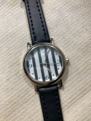 Woman's BWC Black Leather Straps Watch