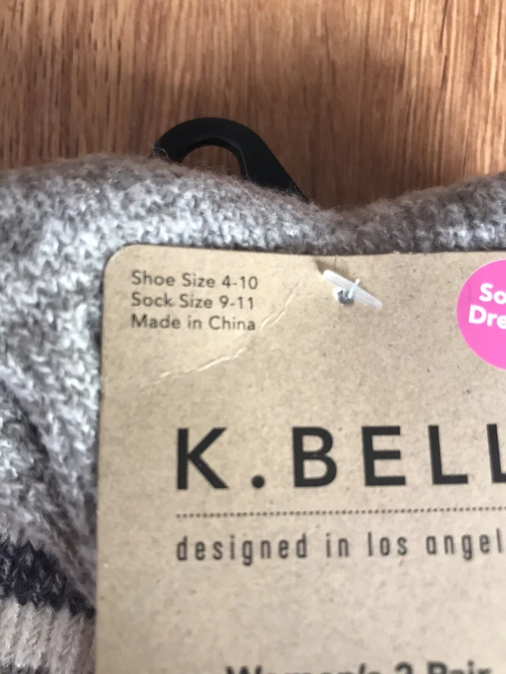 Calcetines K. Bell suaves y soñadores talla 9-11/zapato talla 4-10 - 2 pares Foto 2 de 3