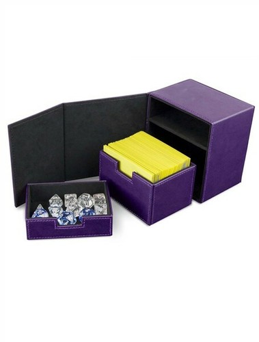 BCW Purple Deck Vault LX Leatherette Collectible Gaming Card Storage Box - Picture 2 of 2