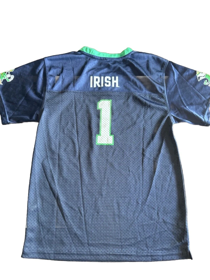 Camiseta Notre Dame University para niños talla mediana 8 número 1 irlandesa Foto 2 de 4