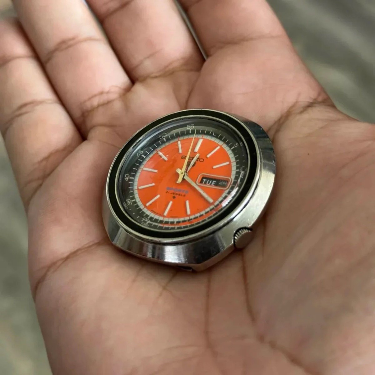 1972年 seiko5 ヴィンテージ セイコー5 6119-6400 Classic Vintage Orange 1970s Seiko 5 Sports 21 Jewels 6119