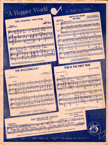 Vintage 1950 The Syncopated Clock Sheet Music Mitchell Parish Leroy Anderson - Picture 3 of 3