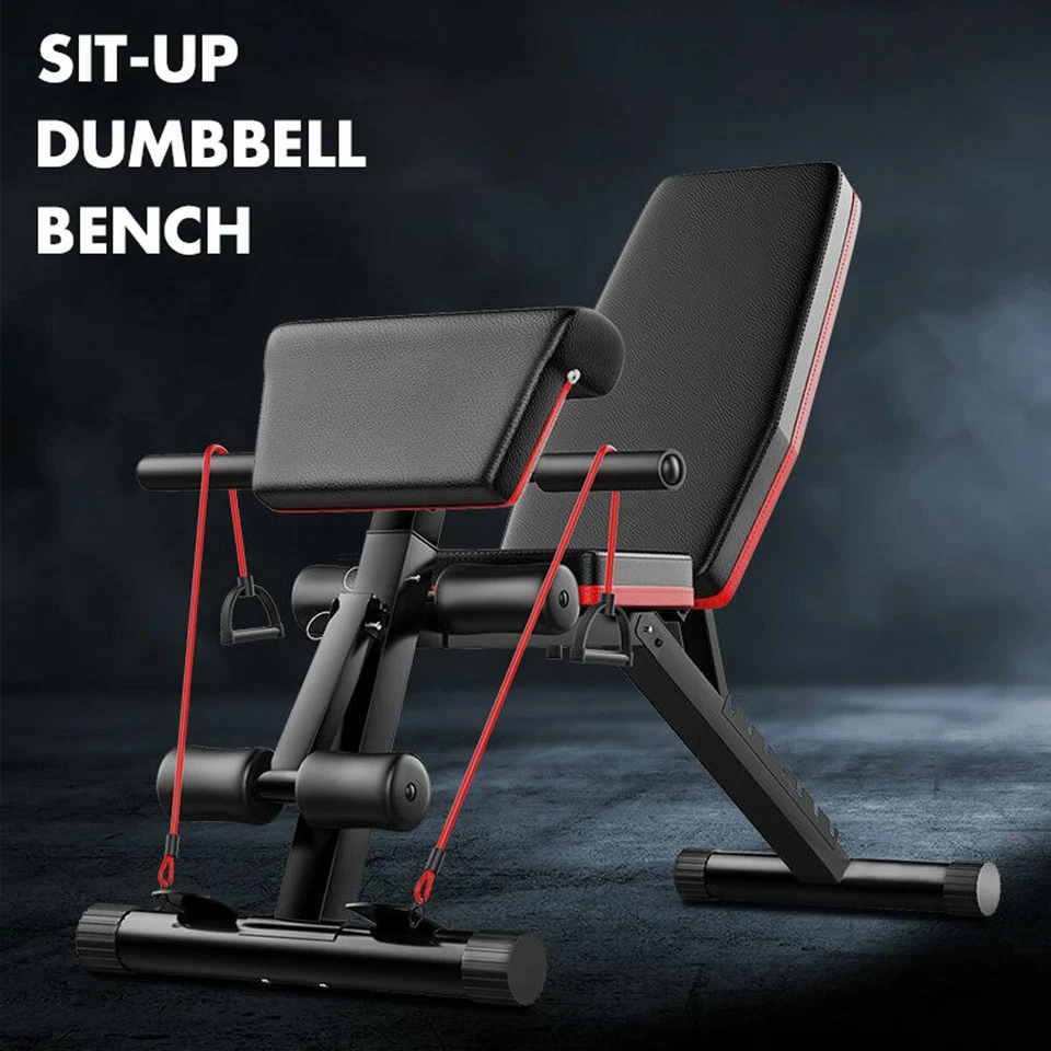 Adjustable FID Ab Abdominal Weight Press Bench Fitness Incline Sit up Gym Flat