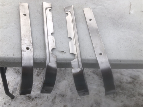 1967 68 69 BARRACUDA REAR SEAT MOLDING TRIM SET 6 NICE STAINLESS SURROUND - Picture 9 of 16
