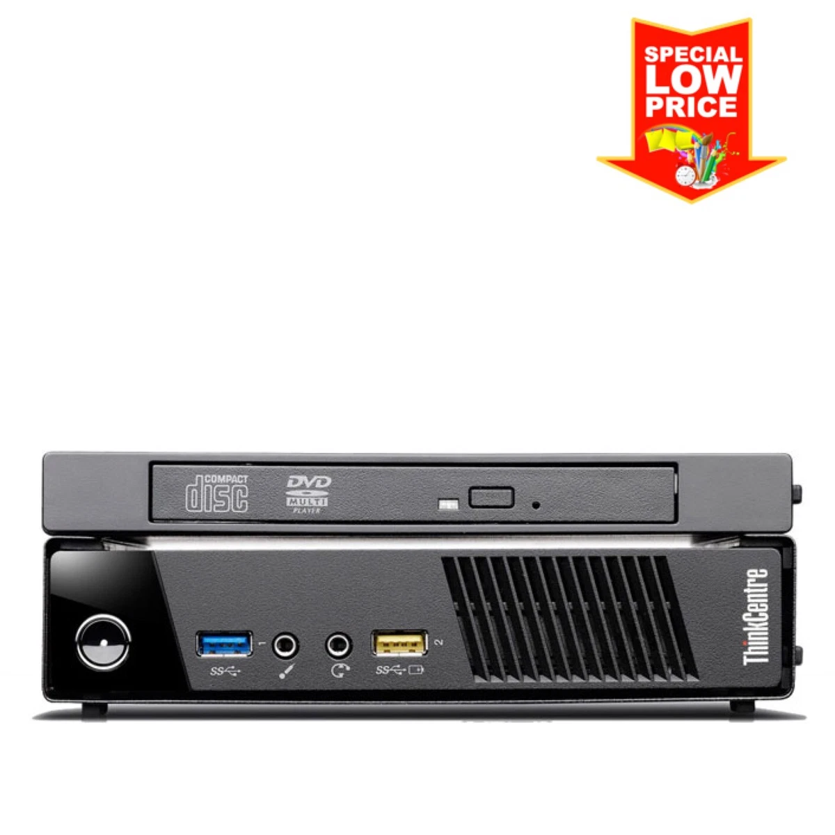 Lenovo ThinkCentre Tiny PC (Intel G3250T 2.8GHz, 128GB SSD, 8GB RAM, WIFI, DVD)