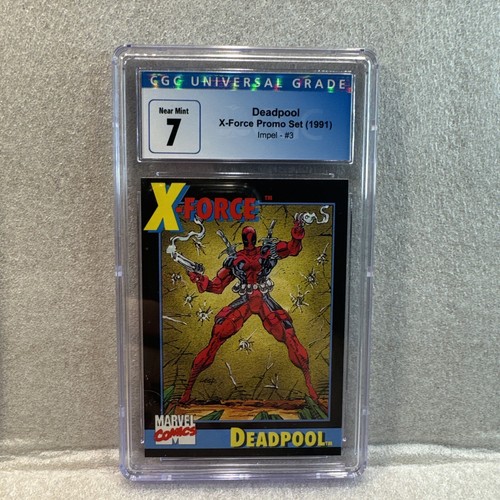 Impel #3 1991 Marvel Comics X-Force Deadpool Rookie Promo Card CGC 7 NM Nice - Picture 4 of 4