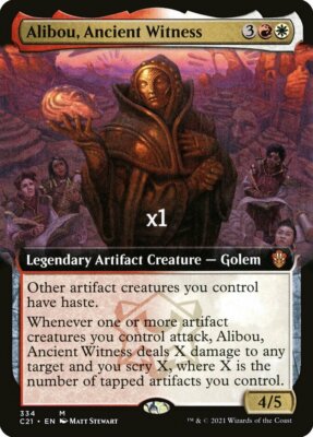 MTG Borderless Commander 2021 C21 Alibou, Ancient Witness NM