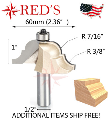 Tideway Carbide Pro LC08111608 1'' Classical Roman OGEE  1/2'' shank router bit